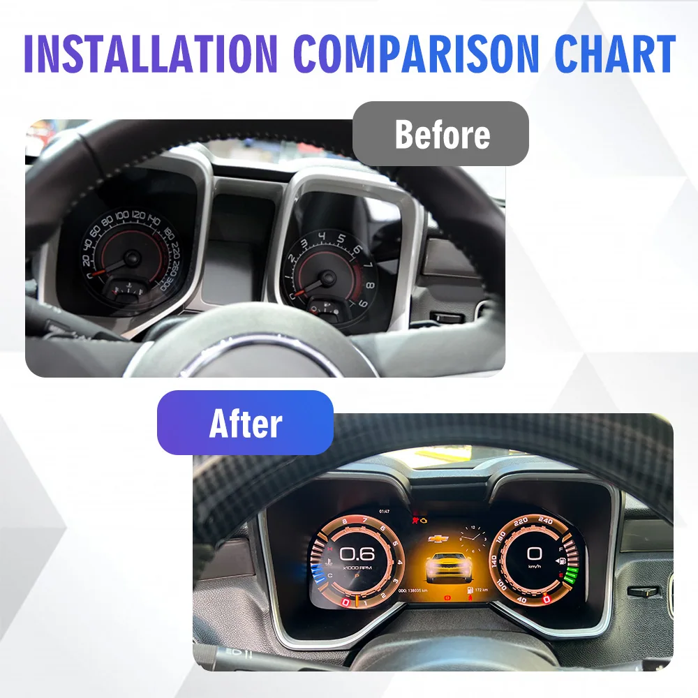 For Camaro Chevrolet Camaro 2005-2015 old model upgrade new LCD instrument cluster 20