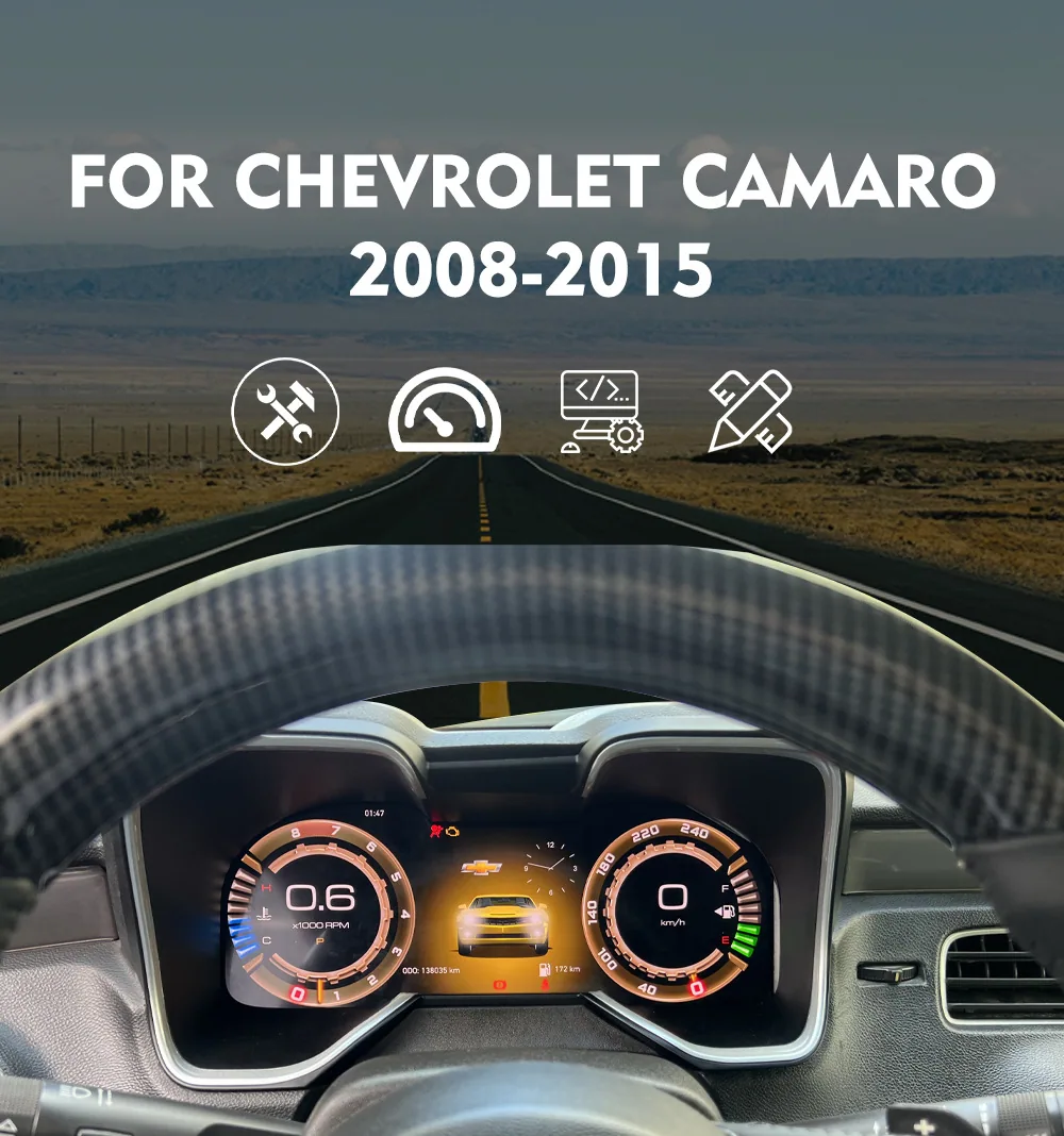 For Camaro Chevrolet Camaro 2005-2015 old model upgrade new LCD instrument cluster 10
