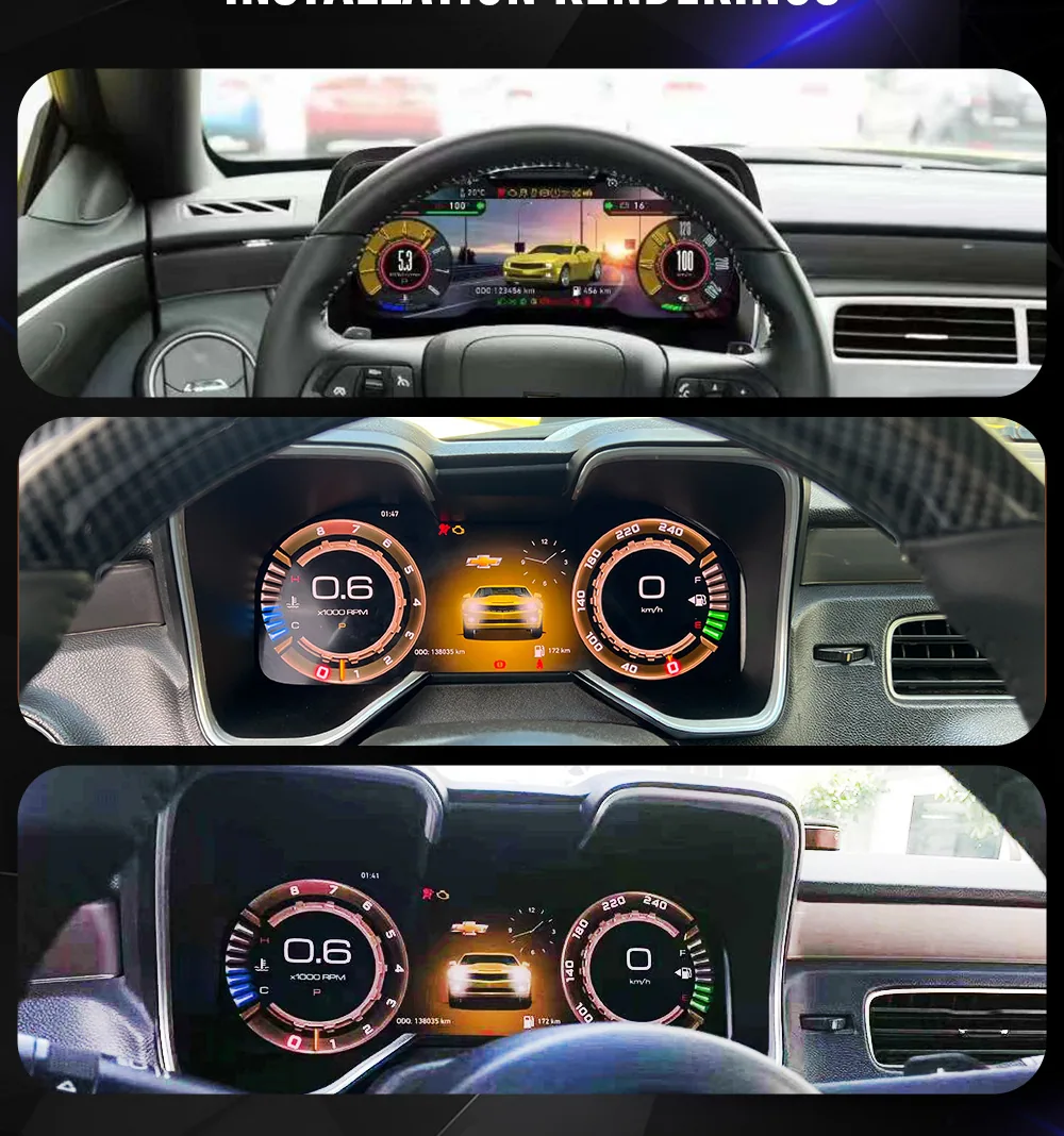 For Camaro Chevrolet Camaro 2005-2015 old model upgrade new LCD instrument cluster 12