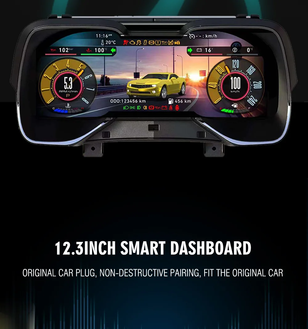 For Camaro Chevrolet Camaro 2005-2015 old model upgrade new LCD instrument cluster 8