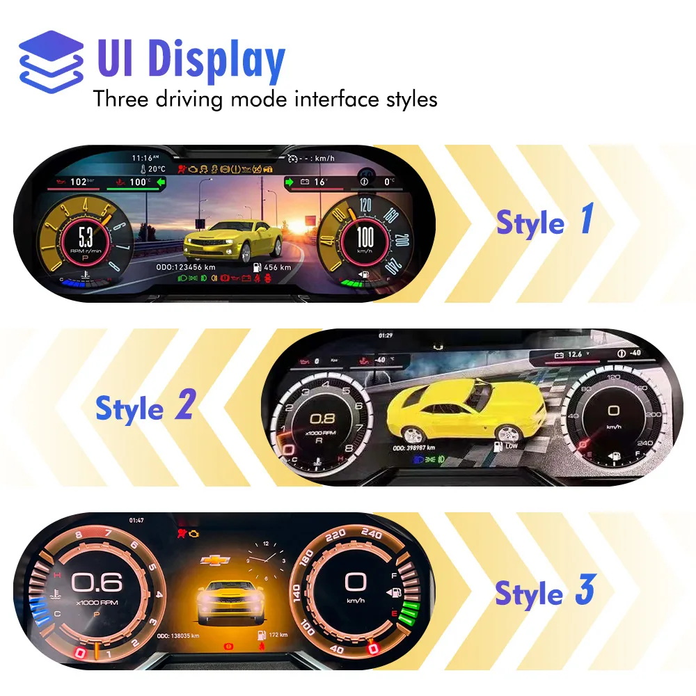 For Camaro Chevrolet Camaro 2005-2015 old model upgrade new LCD instrument cluster 21