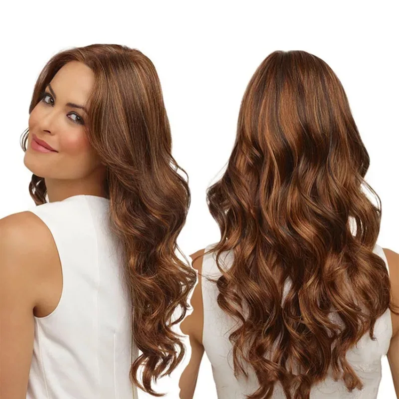 Amazon new products African fashion wigs women's middle division long rolls cross-border European and American spot same-day