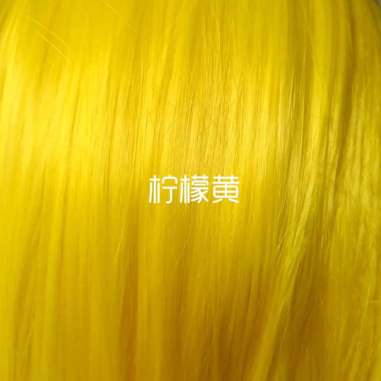 Colored wigs, women, Japanese and Korean air, long bangs, straight hair, chemical fiber dyeing, fake hair, Kuaishou Internet cel - Human Hair Wigs 5