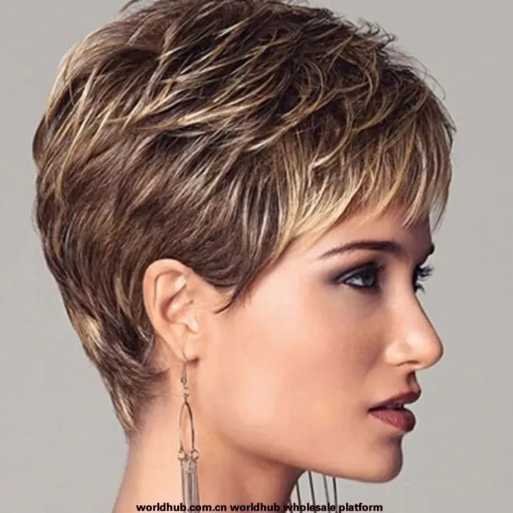 Wigs Women Short Curls Short Hair Women Fluffy Natural Africa European and American Fashion Hairstyle Manufacturers Spot Wholesa