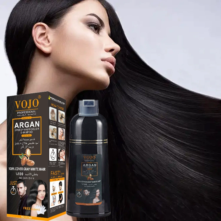 VOJO Foreign Trade Bottled 400ml Cross-border Cover Gray Hair Dye Cream English Bubble Dye Clear Water Material Middle East H