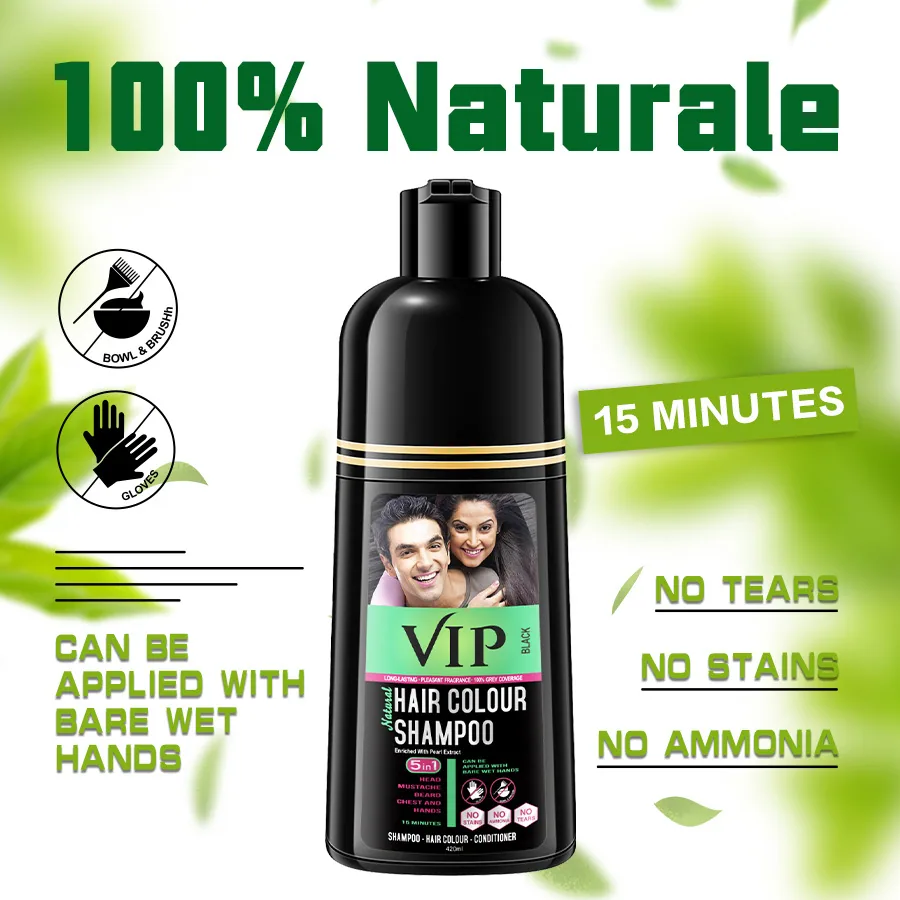VOJO Dış Ticaret 500 ml Sınır Ötesi Siyah Bitki Saç Boyası Krem Kabarcık Boya Saç Boyası Saç Boyası Hızlı Saç Boyası 3