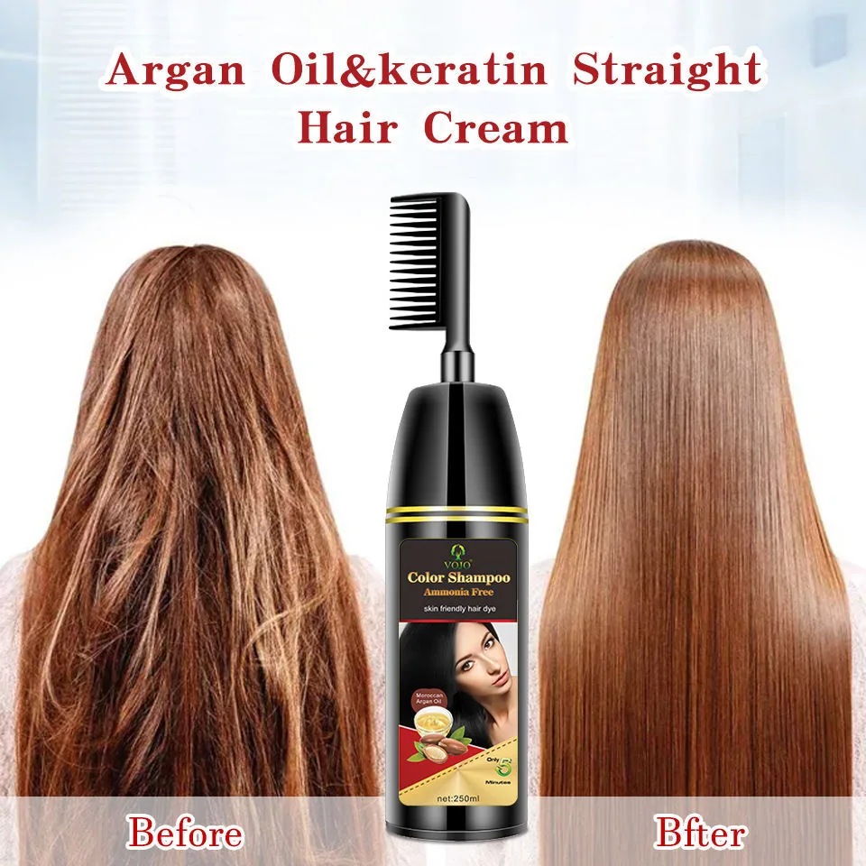 Vicky factory direct sales hair dye plant natural one comb hair dye cream one wash color white to black 12