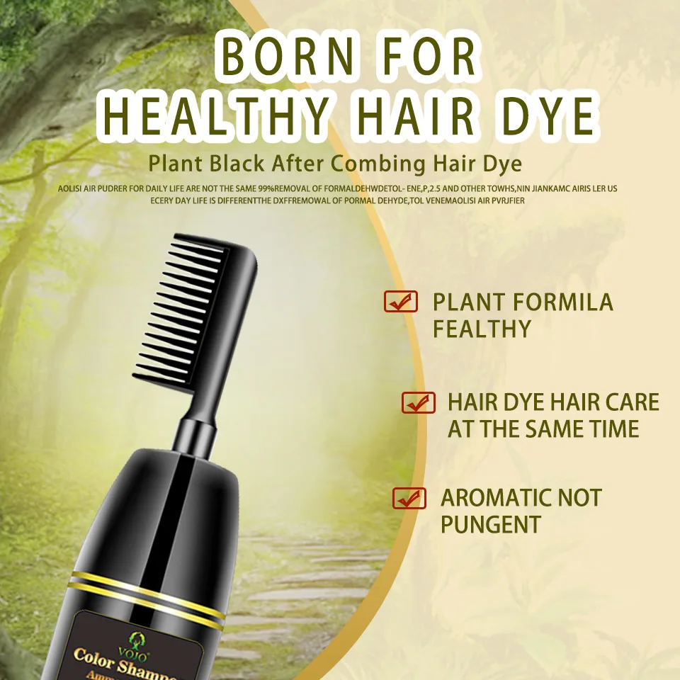 Vicky factory direct sales hair dye plant natural one comb hair dye cream one wash color white to black 13