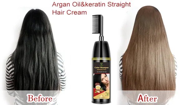 Vicky factory direct sales hair dye plant natural one comb hair dye cream one wash color white to black 8