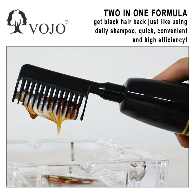 Vicky factory direct sales hair dye plant natural one comb hair dye cream one wash color white to black 4