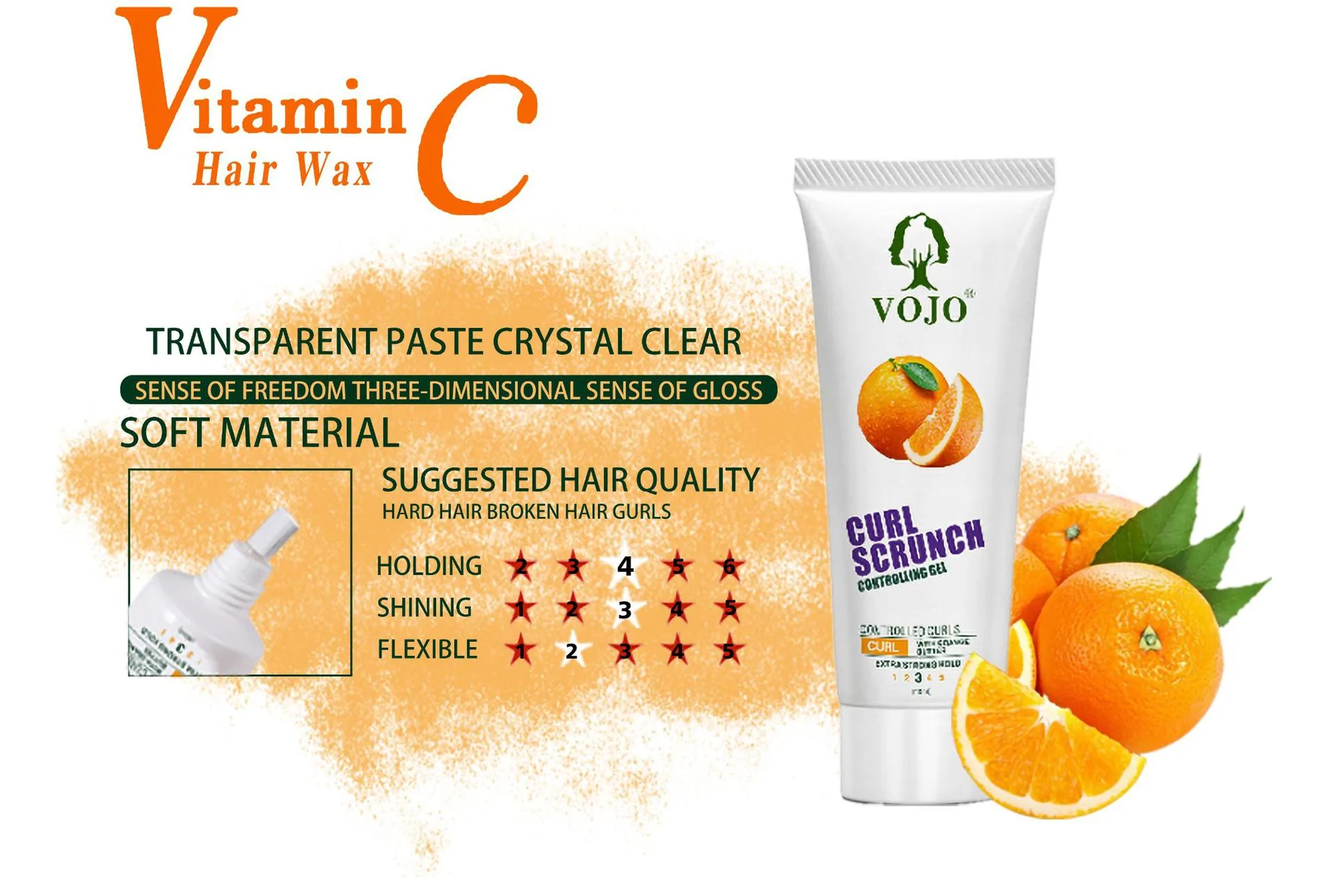 Vicky hair wax cross-border styling long-lasting all English natural fluffy solid foreign trade hairdressing products 6