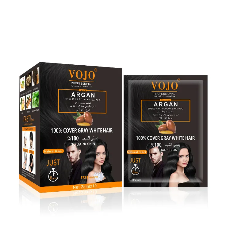 VOJO foreign trade full English bag bag 25ml cross-border English dyeing and hair bubble dyeing 8