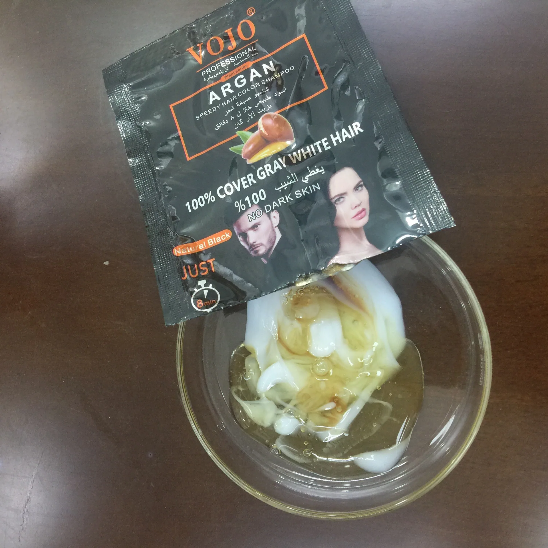 VOJO foreign trade full English bag bag 25ml cross-border English dyeing and hair bubble dyeing 12