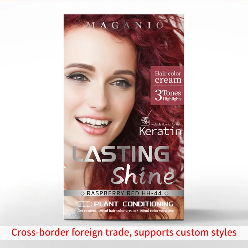 All English packaging cross-border trade plant extract dye cream box hair dye multi-color hair dye kit set 5