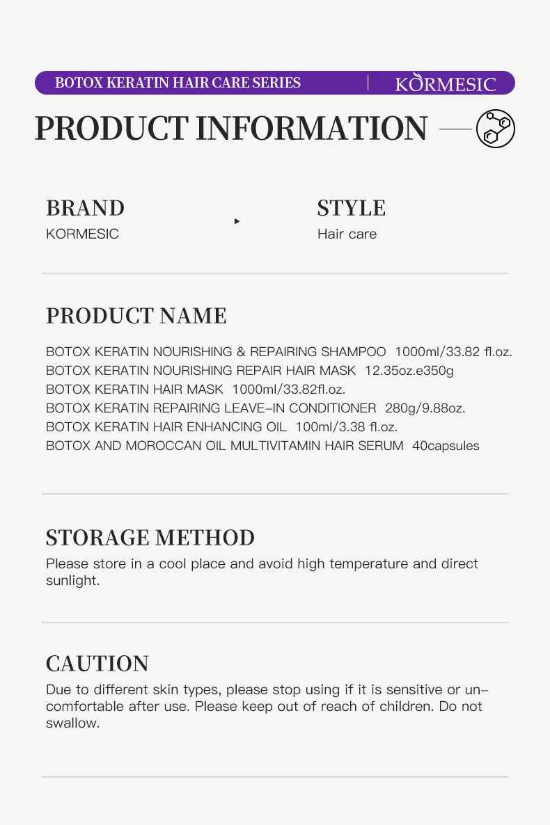 KORMESIC refrescante controle de óleo queratina shampoo brilhante e flexível shampoo transfronteiriço fabricantes de comércio exterior atacado 11