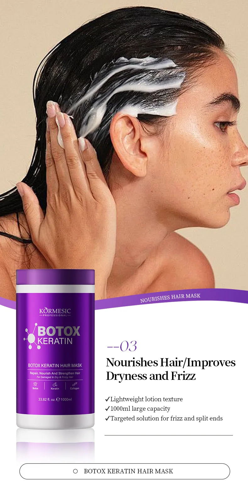 KORMESIC refrescante controle de óleo queratina shampoo brilhante e flexível shampoo transfronteiriço fabricantes de comércio exterior atacado 18