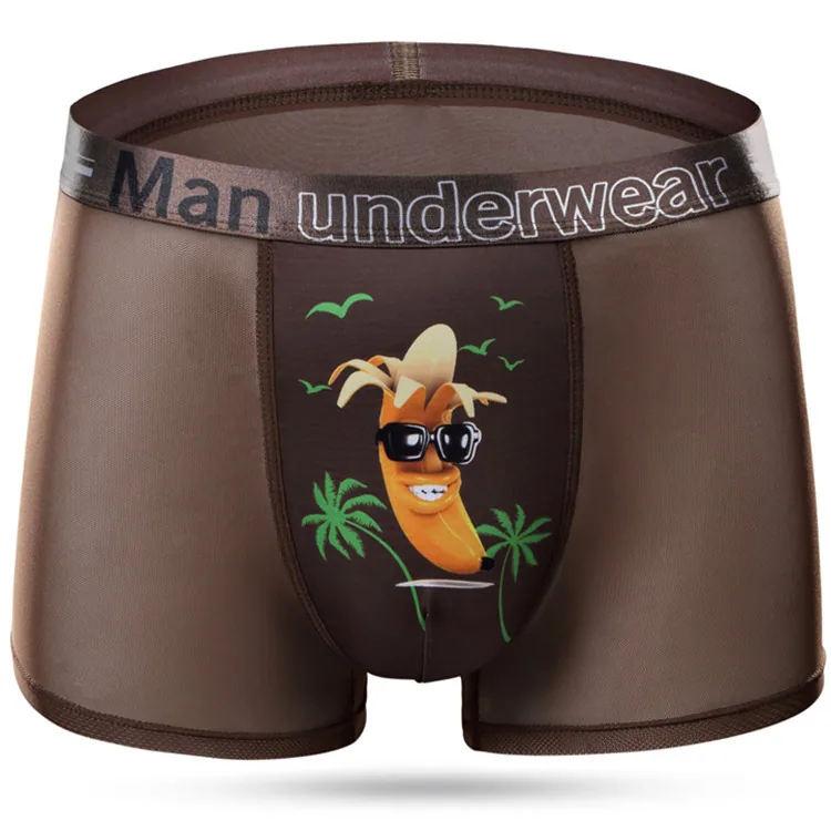 Factory direct print scorpion men's mesh breathable sexy boxer briefs mesh ultra thin boxer shorts toe 11