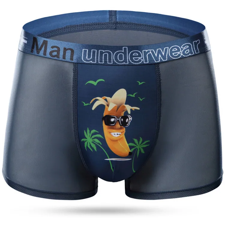 Factory direct print scorpion men's mesh breathable sexy boxer briefs mesh ultra thin boxer shorts toe 10
