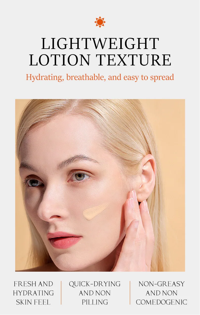 KORMESIC Facial Tinted Sunscreen Sunscreen Refreshing Non-greasy Cross-border foreign trade manufacturers wholesale 13