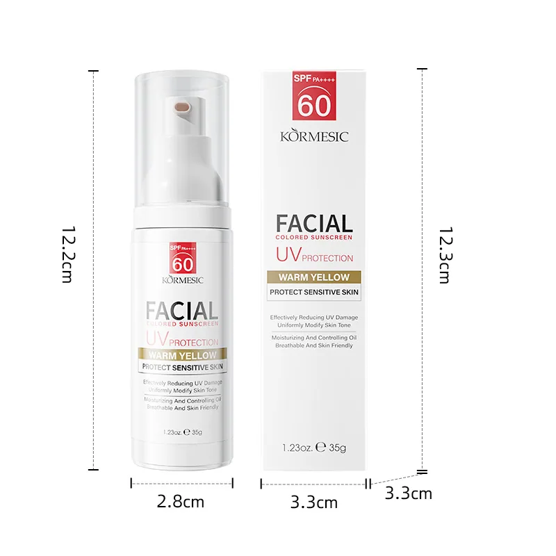 KORMESIC Facial Tinted Sunscreen Sunscreen Refreshing Non-greasy Cross-border foreign trade manufacturers wholesale