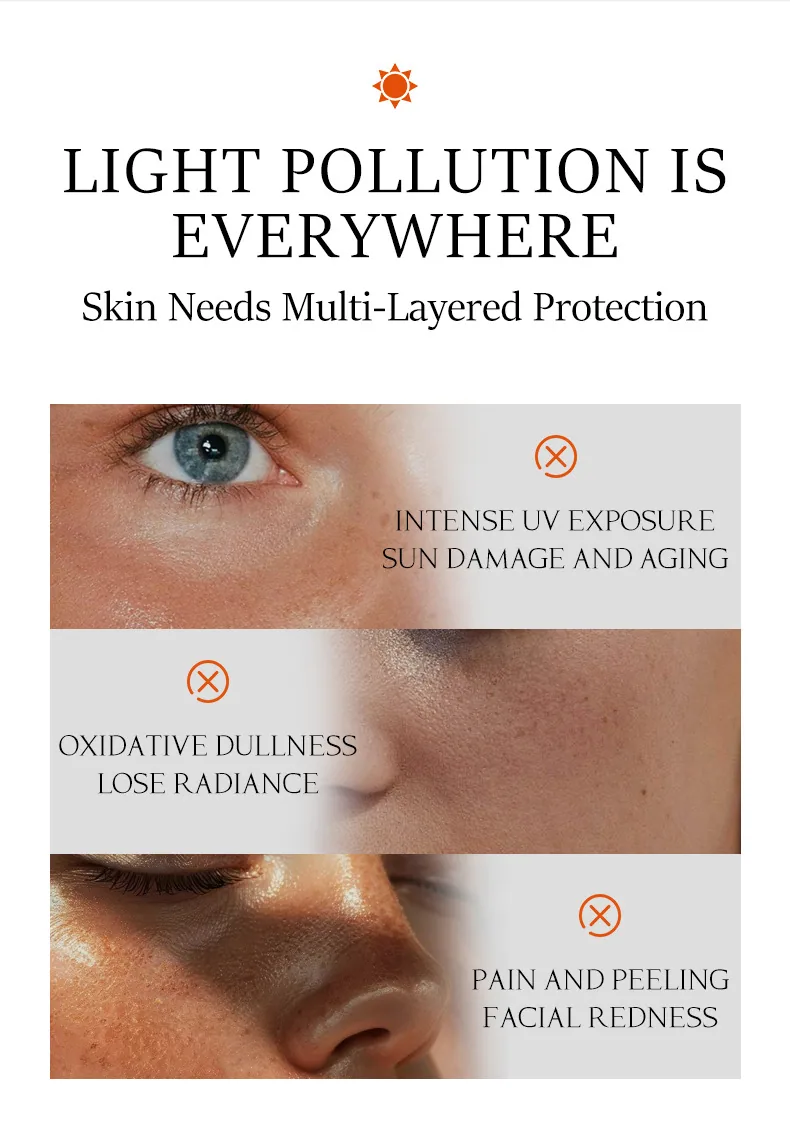 KORMESIC Facial Tinted Sunscreen Sunscreen Refreshing Non-greasy Cross-border foreign trade manufacturers wholesale 12