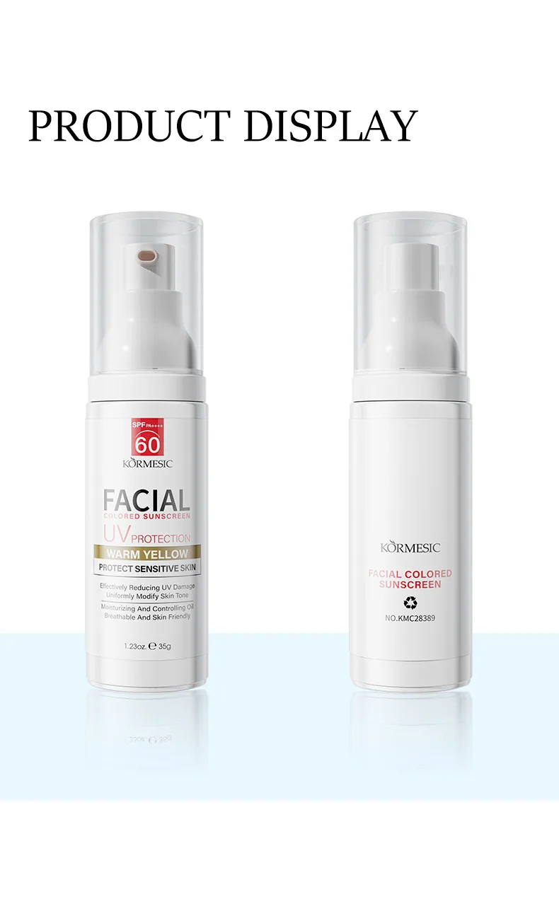 KORMESIC Facial Tinted Sunscreen Sunscreen Refreshing Non-greasy Cross-border foreign trade manufacturers wholesale 7