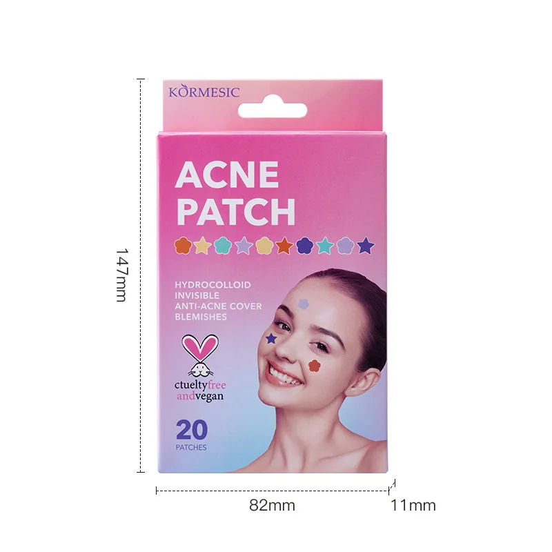 KORMESIC full English cartoon color star acne patch Acne patch cross-border foreign trade manufacturers wholesale - Facial Cl