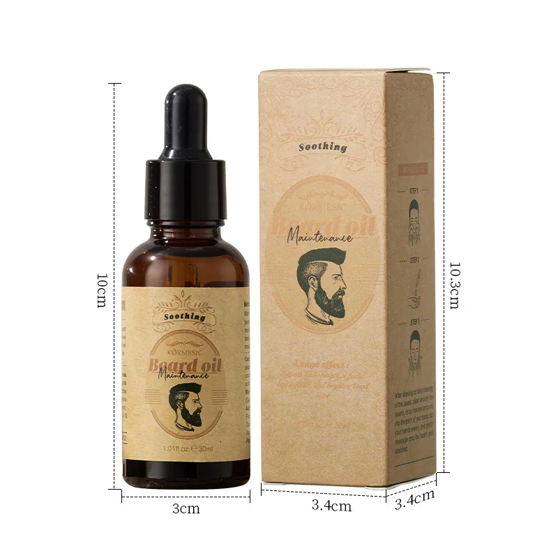 Full English KORMESIC beard oil facial care men's cross-border foreign trade manufacturers wholesale 6