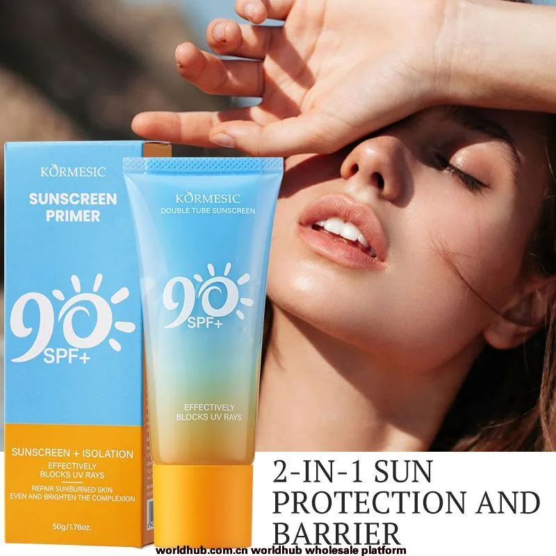 KORMESIC double tube isolation sunscreen suntan lotion facial care cross-border foreign trade manufacturers wholesale 4
