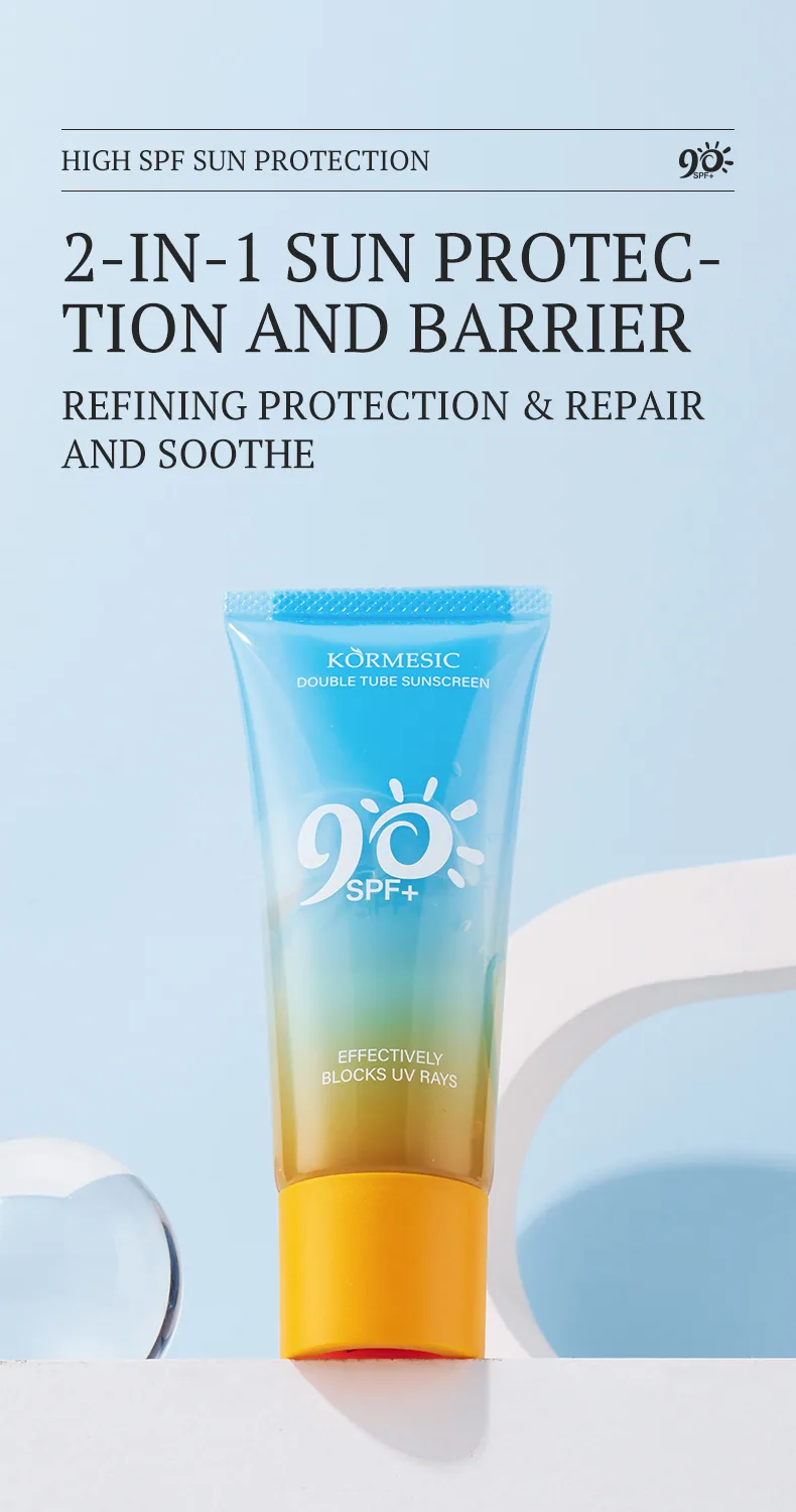KORMESIC double tube isolation sunscreen suntan lotion facial care cross-border foreign trade manufacturers wholesale 8