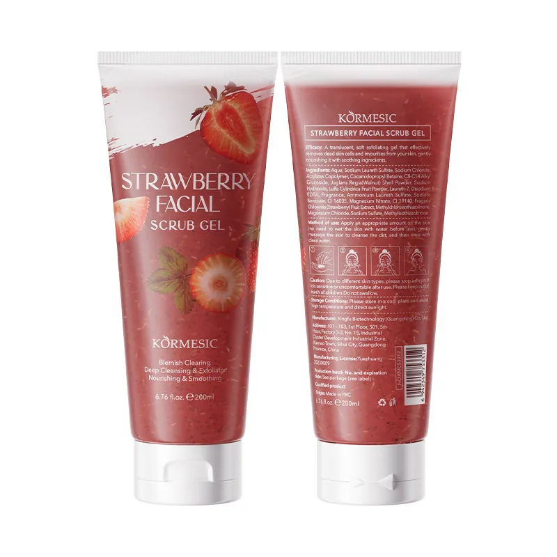 KORMESIC Facial Full English Packaging Scrub Gel Cleaning Frosting Gel Cross-border Foreign Trade Wholesale 4