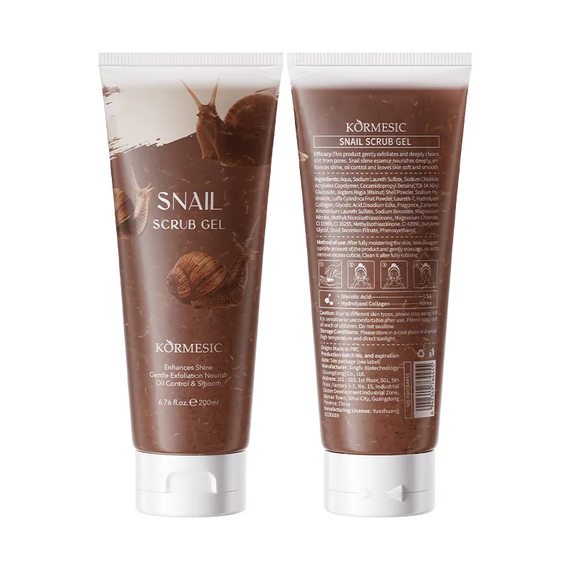 KORMESIC Facial Full English Packaging Scrub Gel Cleaning Frosting Gel Cross-border Foreign Trade Wholesale