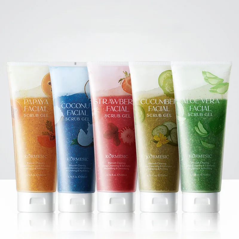 KORMESIC Facial Full English Packaging Scrub Gel Cleaning Frosting Gel Cross-border Foreign Trade Wholesale 10