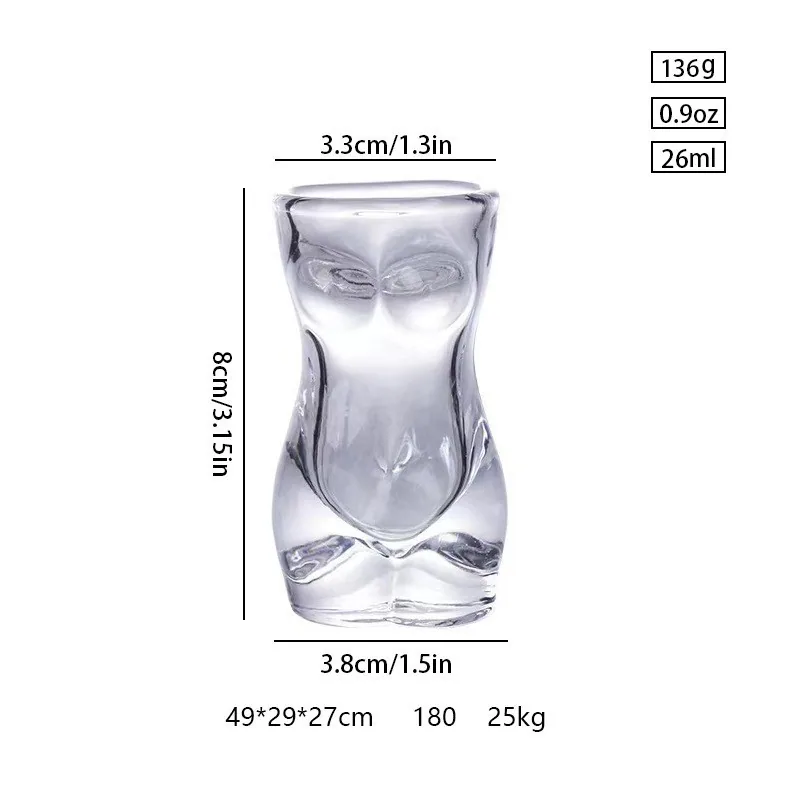 Amazon beauty cup women's bra cup creative body shot glass spirits glass body bikini pattern 3