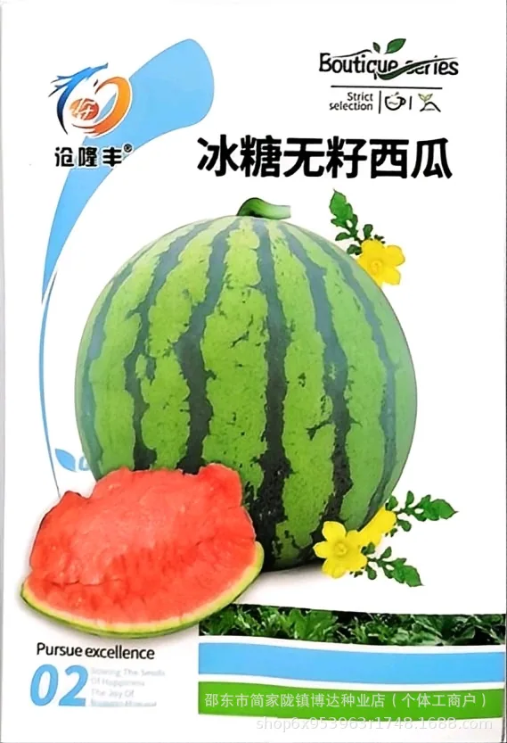 Xinong No. 8 watermelon seeds, extra-large, high-yielding, lazy giant watermelon seeds, spring and summer four seasons of sweet - Melon Seeds 5