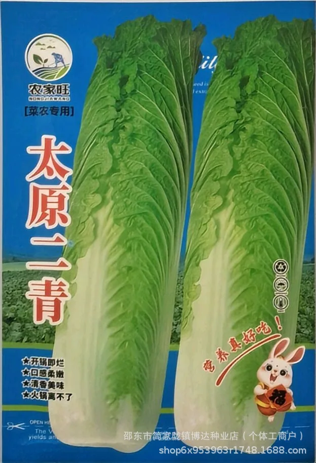 Taiyuan Erqing Chinese cabbage seeds, Tianjin green hemp leaf seeds, high-high long cabbage vegetable seeds, high yield and four 5
