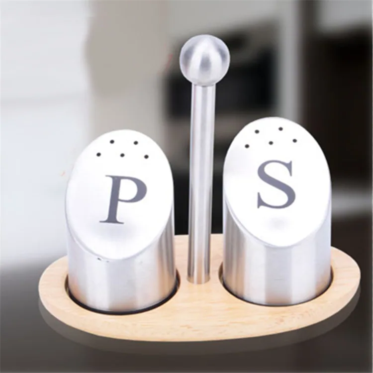 304 stainless steel SP pepper and salt mixer BBQ seasoning jars kitchen solid seasoning restaurant kitchen home use 3
