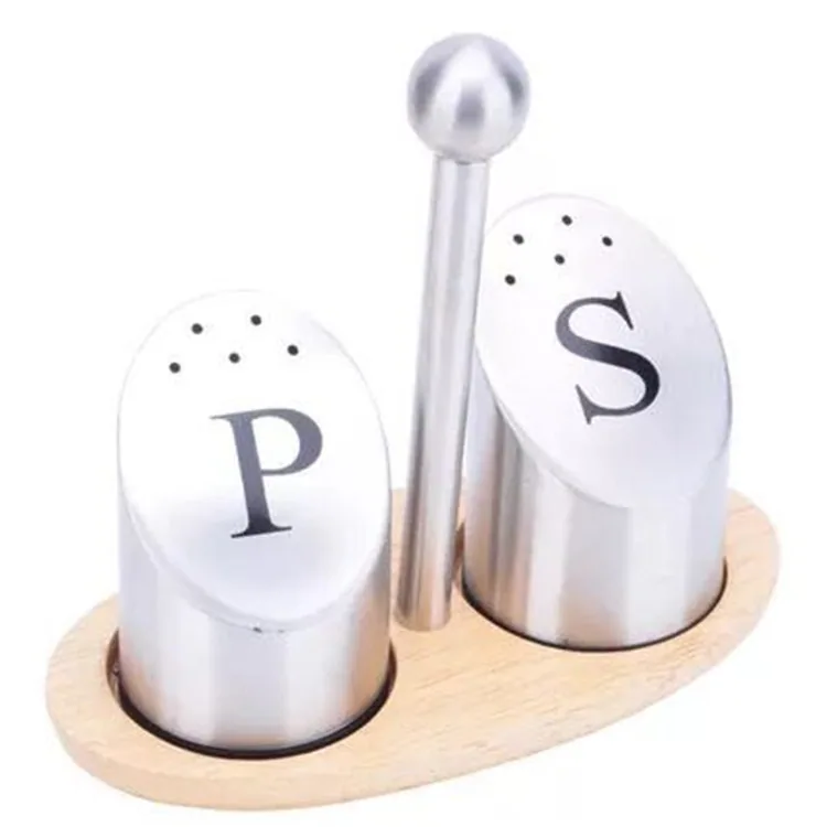 304 stainless steel SP pepper and salt mixer BBQ seasoning jars kitchen solid seasoning restaurant kitchen home use 4