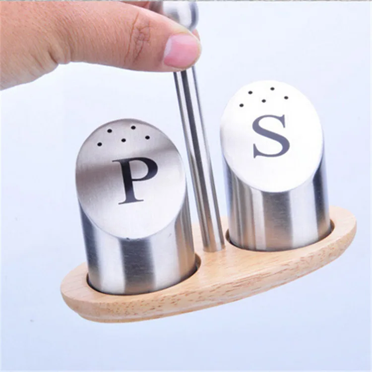 304 stainless steel SP pepper and salt mixer BBQ seasoning jars kitchen solid seasoning restaurant kitchen home use 2