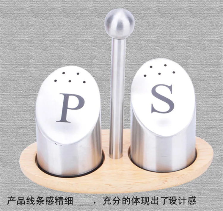 304 stainless steel SP pepper and salt mixer BBQ seasoning jars kitchen solid seasoning restaurant kitchen home use 14