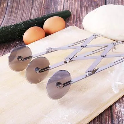 Stainless steel roller knives, cutting knives, churros knives, baking biscuit knives, roller knives, multifunctional pizza cu