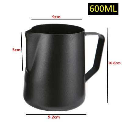 Coffee latte art cup, pointed mouth coffee cup, latte art cup, milk 304 steel cup, Teflon latte art cup, milkshake cup, breast w 2