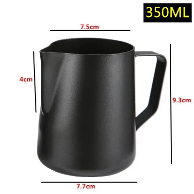Coffee latte art cup, pointed mouth coffee cup, latte art cup, milk 304 steel cup, Teflon latte art cup, milkshake cup, breast w 3