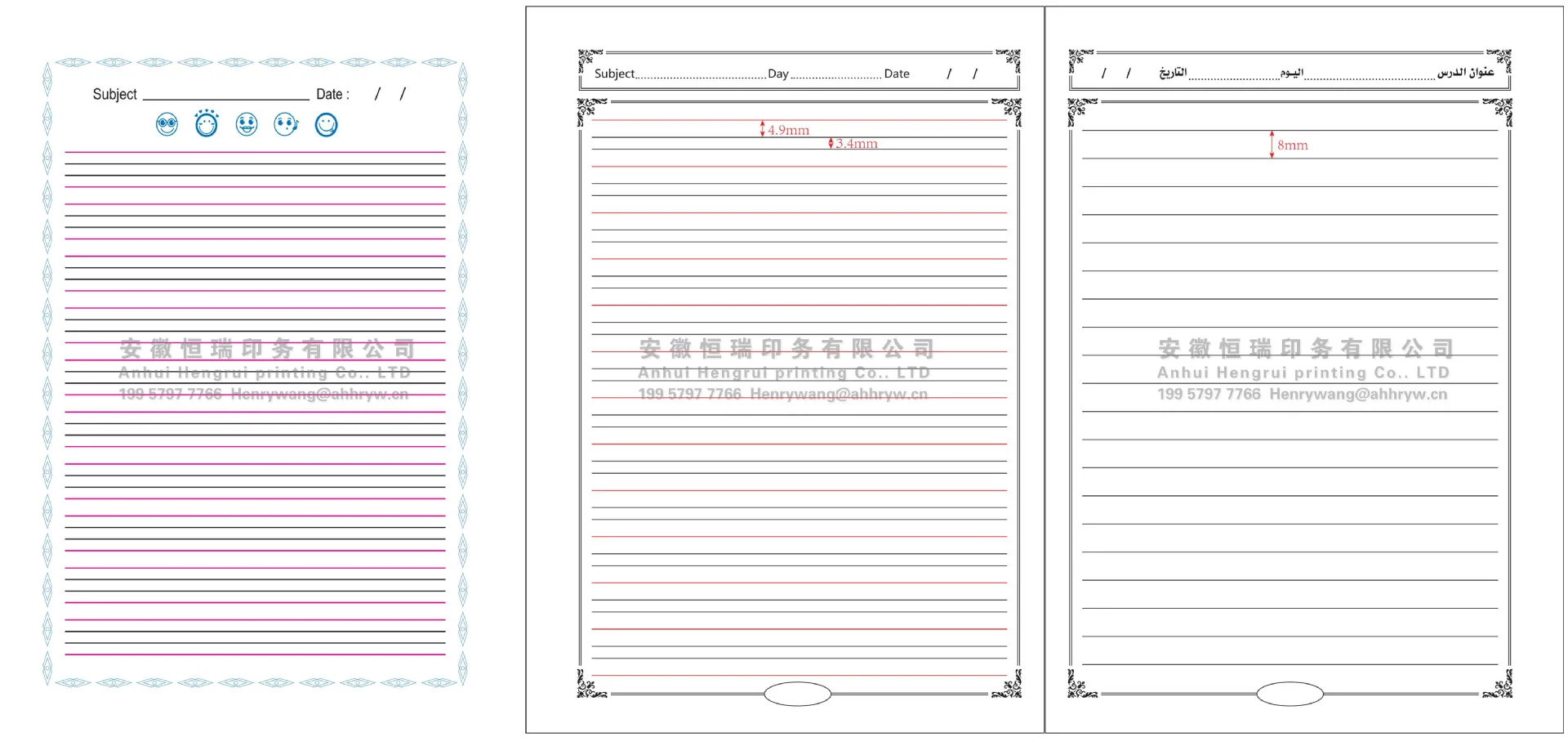 Foreign trade cross-border manufacturers directly supply Arab Middle East hardcover notebook ledgers business office students to 8