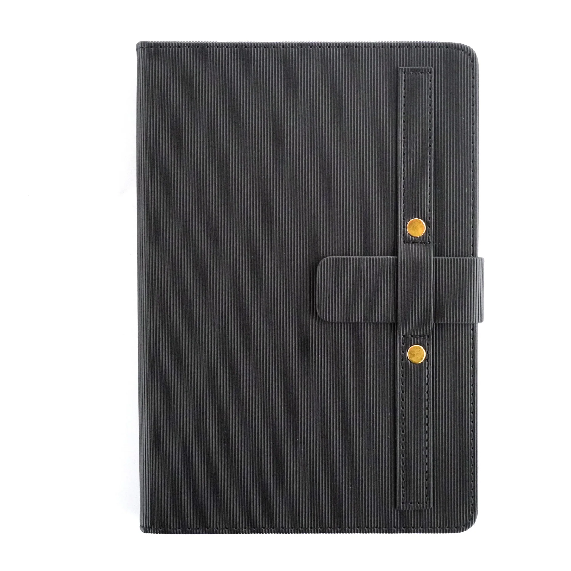 Vertical stripe leather notebook new high-value A5 thickened leather diary notepad can print logo 2