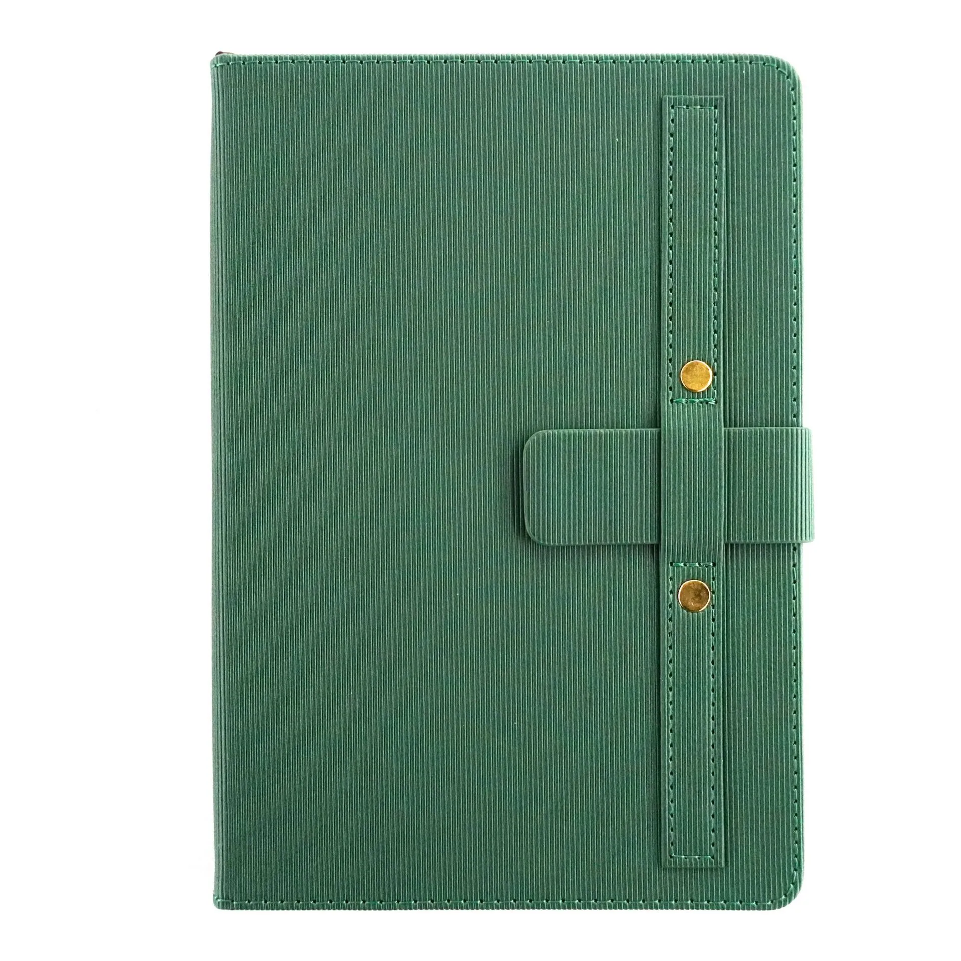 Vertical stripe leather notebook new high-value A5 thickened leather diary notepad can print logo 3