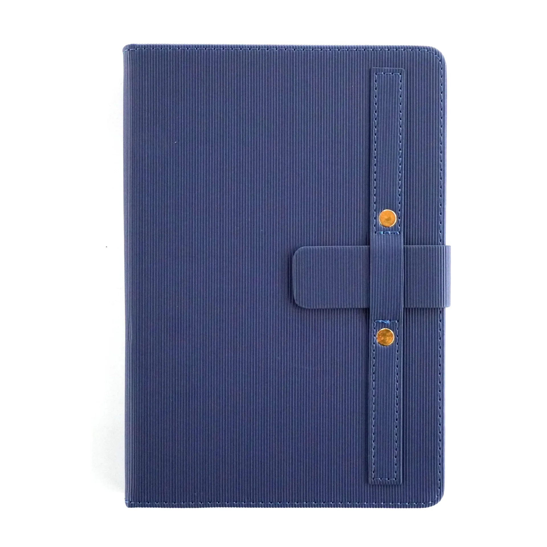Vertical stripe leather notebook new high-value A5 thickened leather diary notepad can print logo 4