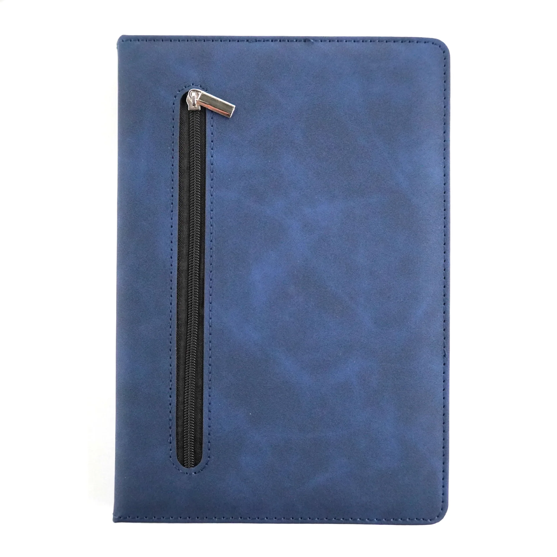 Zipper notepad business series PU notebook stitched diary simple office color nubuck leather surface 3