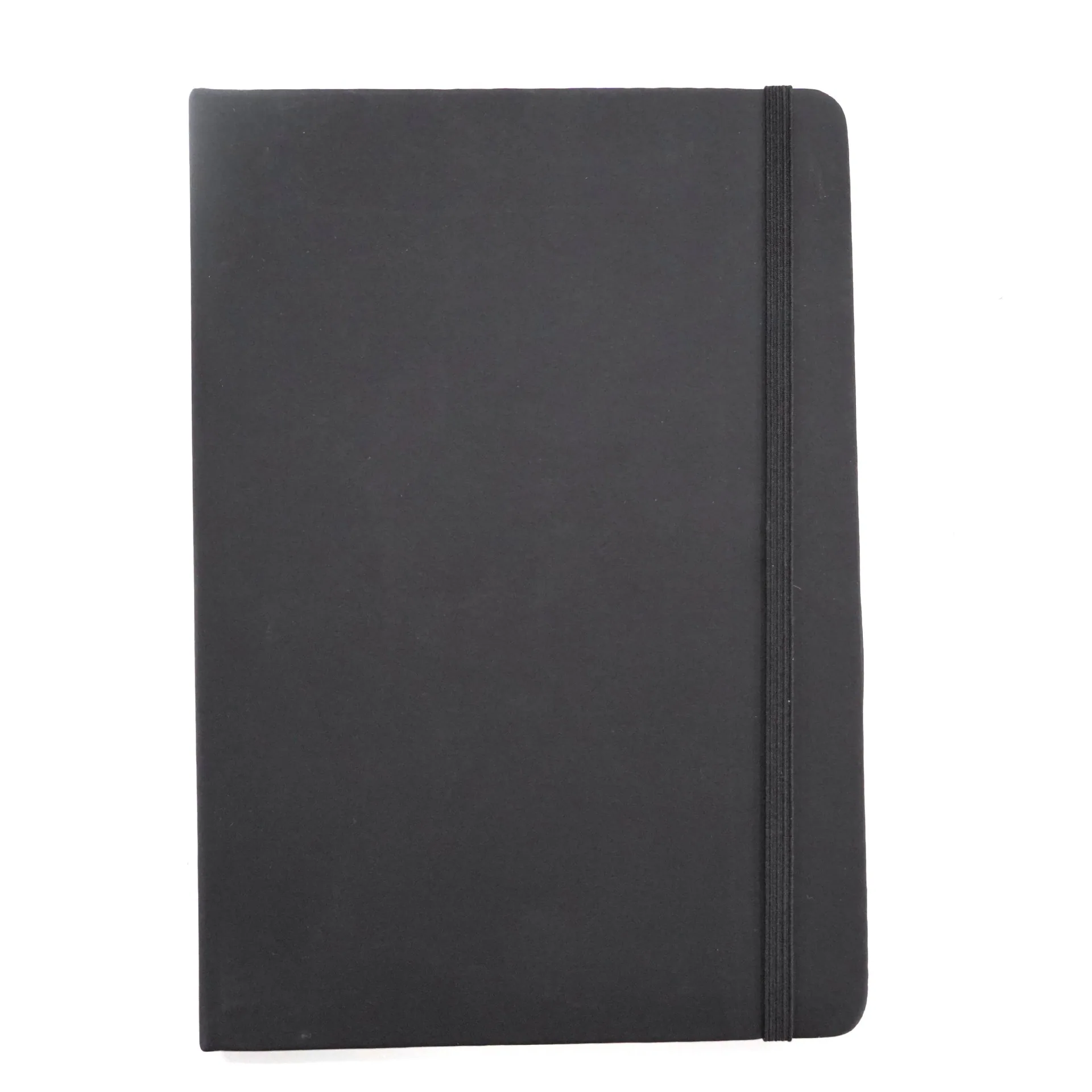 Cross-border amazon pu hard leather office business a5 strap elastic band notebook printable logo notepad 6