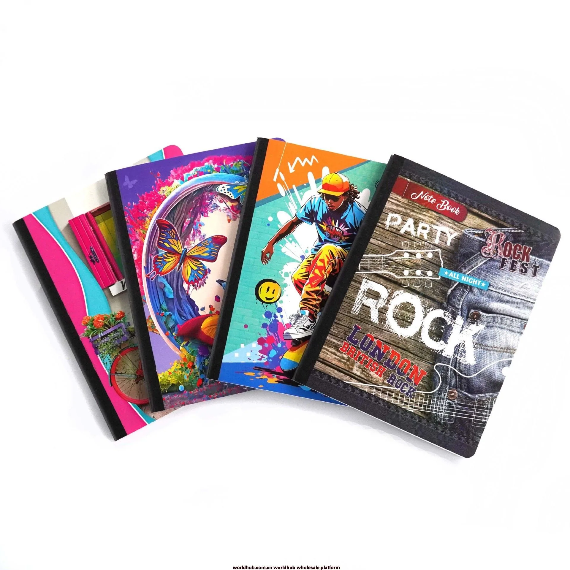 American hot selling B5 car line wrapped back strip notebook boys girls notebook pattern can be customized